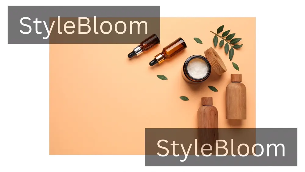 Dropper bottles and an open cream jar in a flat-lay