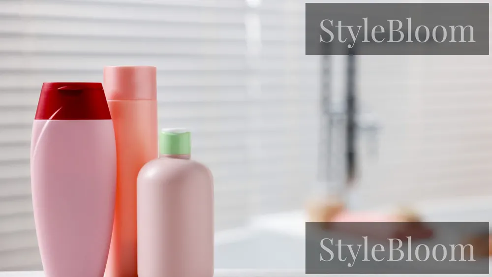Unlabelled bottles on a bathroom counter