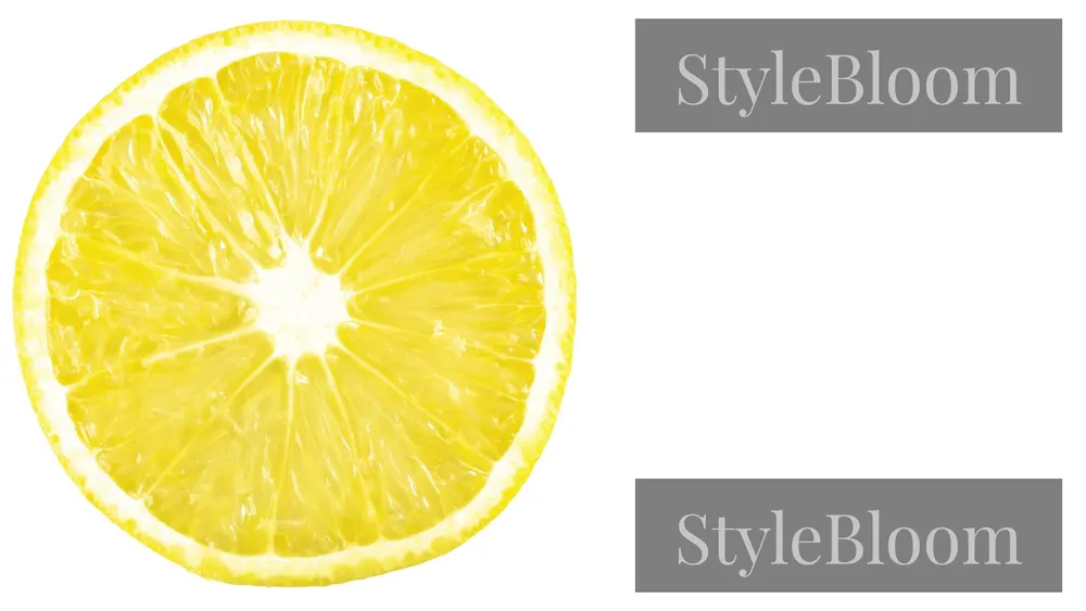 A lemon slice, echoing the sparkling lemon scent note