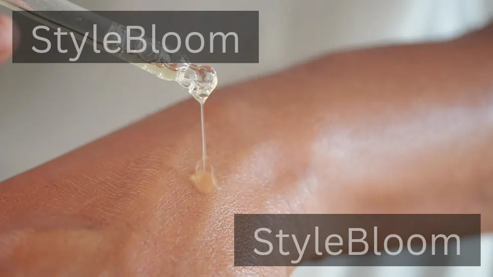 Serum texture on skin